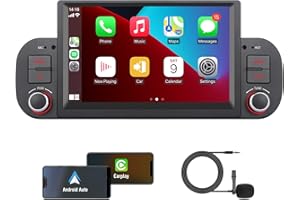 KTTCORLP Autoradio per Fiat Panda 2013-2020 con Carplay/Android Auto/Mirrorlink Radio Schermo tattile Supporto, 7 pollici Touchscreen Bluetooth/FM/AM/USB/EQ