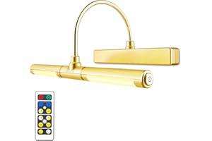 ‎HONWELL HONWELL Bilderleuchte LED Verstellbare LED Wandleuchte 3 Beleuchtungsmodi AA Batterie Betrieben mit Fernbedienungen 180 ° Schwenkarm, Dimmbare Anzeigelampe mit Timer für Spiegelanstrich