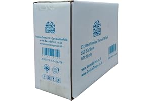 Double Dragon 57 x 30mm Thermal Paper Till Rolls for All PDQ Credit Card Machines (20 Rolls), Compatible with SumUp, Ingenico, PayZone, Verifone, Clover Printers, Zettle Terminals, (TH-20-57-30)