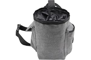 CRETVESTSAR Adjustable Chalk Bag Bucket Magnesium Chalk Bag Climbing Chalk Bag For Rock Climbing Gymnastics Weightlifting Powerlifting Crossfit Calisthenics Cycling Dancing Parkour Freerunning (Gray)