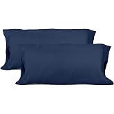 Dalina Textil &ndash; Set of 2 Pillowcases 45 x 90 cm &ndash; Pillowcase 90 cm Long Envelope Shape, Breathable and Soft Polyester, No Zip