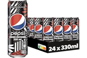 Pepsi Zero Zucker [Eintracht Frankfurt Edition] Das zuckerfreie Erfrischungsgetränk von Pepsi ohne Kalorien, Koffeinhaltige C