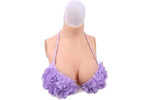 TAUZVEOK Prothèse Mammaire Silicone,Faux Seins Silicone Seins Artificielle,Travesti Prothese Mammaire pour Travestis Mastectomie Transgenre,Silicone 02 Beige,E