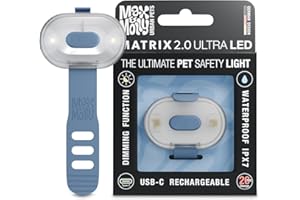 ‎MAX & MOLLY URBAN PETS Max & Molly Matrix 2.0 Ultra LED, Hundelicht für Geschirr, Leine & Halsband, Ocean, Wasserfest, USB Wiederaufladbar, Hundelampe LED, Hunde Leuchtanhänger für mehr Sicherheit bei Nacht