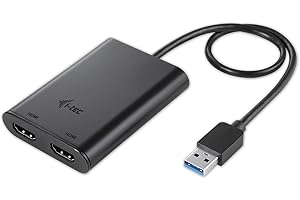 ‎I-TEC i-tec USB 3.0/USB-C auf dual HDMI Video Adapter 2X HDMI 4K/60Hz kompatibel mit Thunderbolt 3 für Windows Mac OS Android Ubuntu