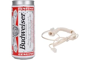 VBESTLIFE Modny telefon w kształcie puszki, czysty dźwięk, przewodowy, stacjonarny telefon stacjonarny, dla zakochanych lub przyjaciół (piwo , przezroczysty)