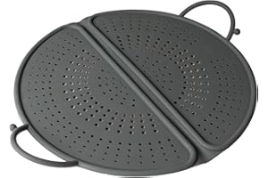 KUHN RIKON Spritzschutz faltbar aus Silikon grau Ø 30 cm, Ofentauglich bis 230 °C