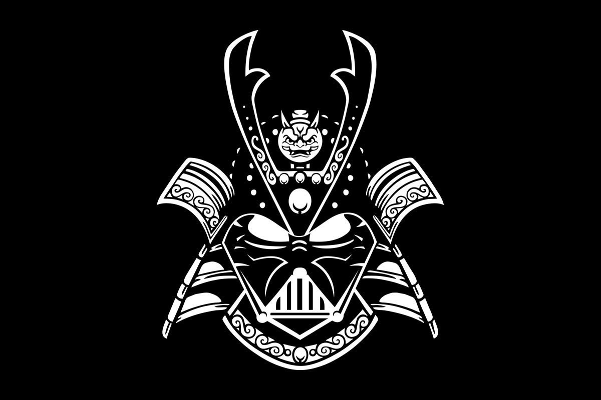 Star-Wars-Lustiges-T-Shirts-Darth-Vader-Dark-Samurai-Star-Wars-Parodie