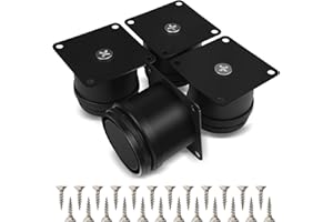 Fousenuk 4 pezzi Piedini per Mobili, 50mm Rotondi, Gambe per Armadietto, Divano, Tavolo, Altezza Regolabile 0-15mm Vieni con Viti in Acciaio Inossidabile