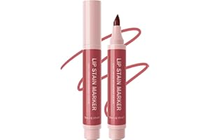 LESTPOLA Lip Stain Marker Pen-1Pcs Rose Pink Hydrating Lip Stain Liquid Lip Liner Pencil, Long Lasting Waterproof Smudge-proof Natural Matte Finish, Precise Chisel Tip Smooth, Lip Makeup Gift for Women-03
