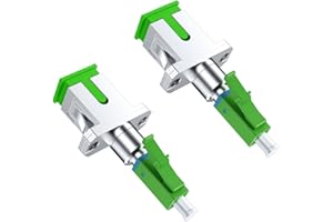 ASOFTY 2 Stück Glasfaser Adapter, SC/APC Buchse auf LC/APC Stecker Singlemode, LC auf SC Adapter für Schnelle Glasfaserkopplung