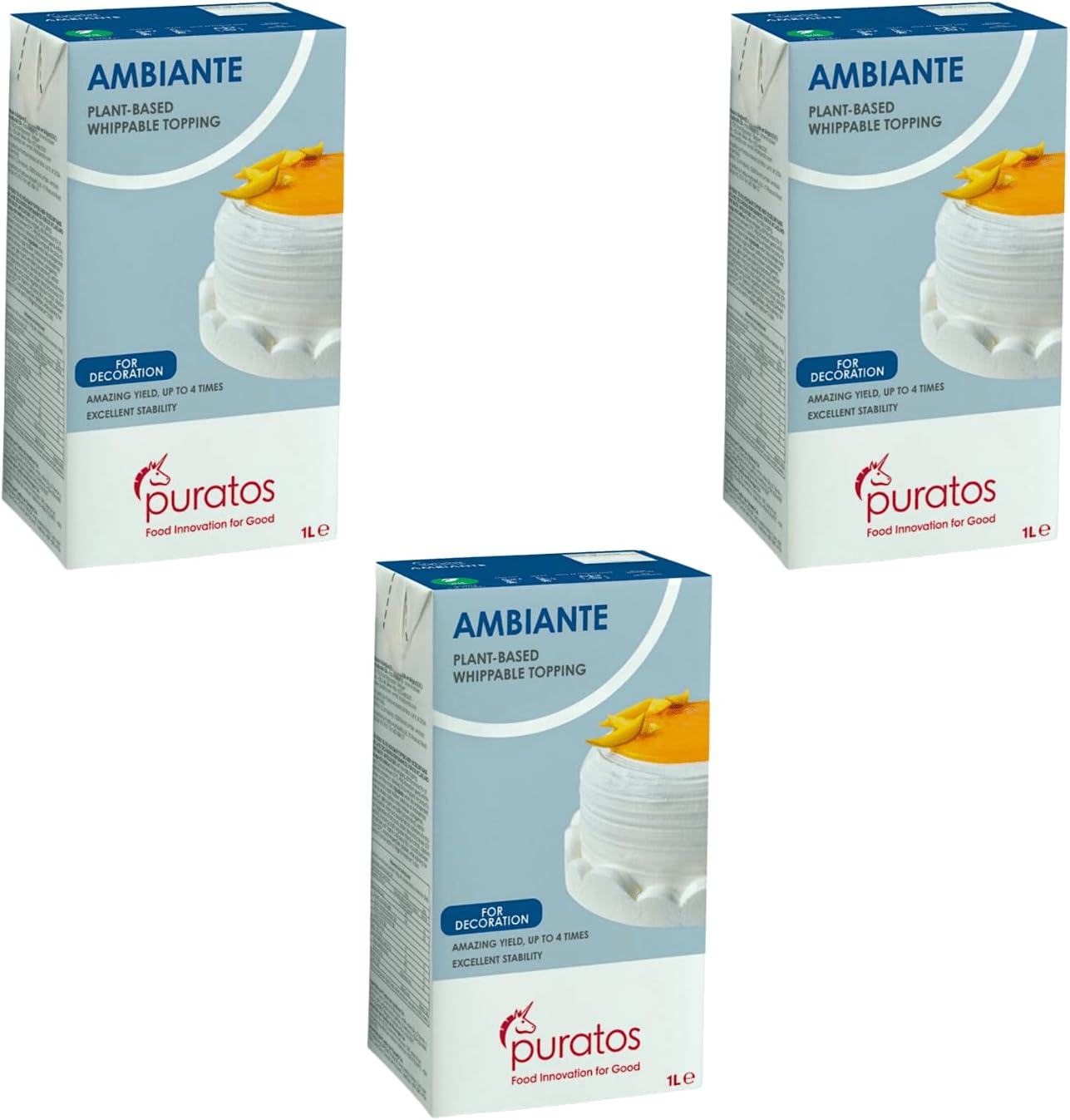 Nata vegetal Ambiante de 1 L, Puratos (Pack, 3, unidad)