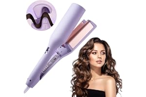 HOVCEH Big Wave Hair Curler, 32mm Waver Hair Curler, Big Wave Hair Curler Iron Wand, French Egg Roll Curling Iron, V Shaped Hair Curling Iron 160°C and 220°C, Immediate Waves