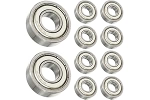 ANGEEK 10pcs 698-ZZ Roulements à Billes Double Blindé 8x19x6mm 698ZZ