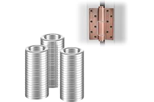 AIHOOM Rondelles en Acier Inoxydable pour Gonds de Porte 8mm x 12mm x 1.5mm, 60 Pièces Rondelles Metal, Cache pour Charnières Métal, Paumelle Plate (M8)