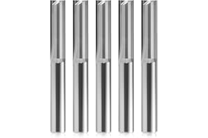 EU Hozly 6 x 22 mm embouts en carbure de tungstène deux/double Flûte fente droite CNC outil de gravure fraise Lot de 5