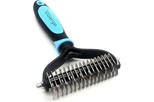 Voarge Hundebürste | Katzenbürste | Unterwollbürste für Hunde&Katzen mit Mittel -bis Langhaar | Löst Knoten und Verfilzungen für Gesundes Fell - für optimale Fellpflege (Haarentfernungskamm)