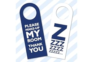 CYDPRINTING Do Not Disturb Door Handle Hanging Cards Hangers Hotels Clean My Room Signs (Pack of 10 Blue)