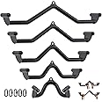 Kipika LAT Pull Down Bars Cable Machine Attachment, Rowing T-bar V-bar Set, Back Strength Training Handle Grips for Cable Machine Rowing Machine, 12" 20" 24" 28" 32" Five Sizes