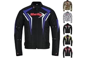 SHELLY SPORTS Shelly - Chaqueta de motocicleta prémium para hombre, para aventura/turismo, con tela Cordura, resistente al viento, para carreras de motocicleta, equitación