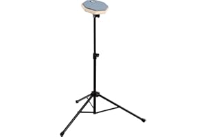 XDrum TF-6/PPS-1 SET: TrueFeel Practice Pad 6" + Supporto per Pad + Borse (Superficie Pad: gomma speciale, ruvida, supporto regolabile in altezza, angolo testa variabile) grigio/naturale