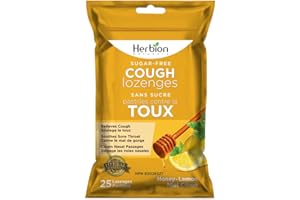 Herbion Naturals Bezcukrowe krople na kaszel o naturalnym miodowo-cytrynowym smaku, 25 sztuk, ból gardła i nieżyt nosa