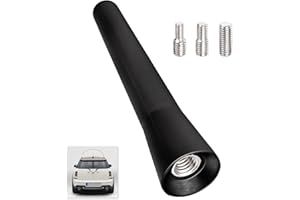 XATGIOUY Car Stubby Aerial, Universal Short Car Antenna, Radio Roof Antenna Replacement, Mini Screw-in Aerial for AM/FM Reception, 6.5cm, Fits All Vehicle Models, M4, M5, M6 Adapters (1)