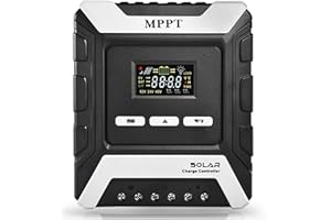 Jtron 40Amp MPPT Solar Laderegler, Automatisches Batterieerkennungssystem 12V/24V/48V Einstellbare Solarmodule mit Farb-LCD-Bildschirm, Anzug Blei-Säure- und Lithiumbatterie (40A)