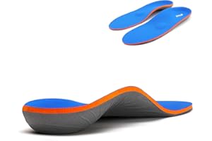 IFITNA Semelles Orthopédiques Pour Soutien De La Voûte Plantaire Avec Absorption Des Chocs - Insert Pour Pieds Plats, Fasciite Plantaire Et Aide à Soulager Les Douleurs Du Pied Pour, Bleu 43-44