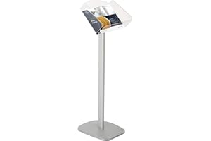 DISPLAY SALES - Portafolletos DIN A4 formato apaisado | Portafolletos decorativo con bandejas para folletos, revistas, etc. | de acrílico transparente, expositor hojas | tipo producto, uso