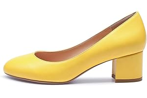 Castamere Mujer Medio Tacón Punta Redondas Tacón Ancho Zapatos de Tacón 5CM
