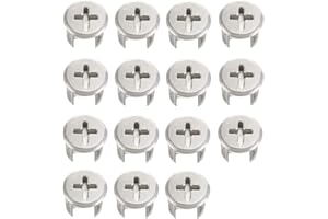 BuyWeek Furniture Connect raccords à came, 15 pièces de 12 mm de diamètre pour armoire métallique Connecter les raccords à came pour armoire à tiroirs