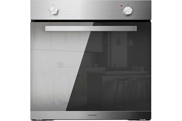 Cecotec Four encastrable Bolero Hexa C126000 Mirror A. 2800 W, capacité de 77 L, 4 fonctions, Steam Assist, Steam EasyClean, Cooling Fan, Triple Vitrage, Classe Énergétique A, Lumière intérieure.