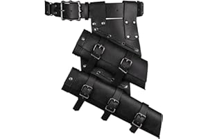 HiiFeuer 2 Pièces Porte-Épée Double Médiéval - Housse d'Épée Réglable pour Ceinture Renaissance - Étui à Épée pour Cosplay & LARP