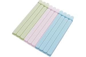 QEHYUELEFU 10 Pack Large Food Bag Clips, Bag Clips for Food Storage, 20cm Large Sturdy Food Clip Plastic Reusable Kitchen Clip for Snack, Coffee, Home,Travel, Camping