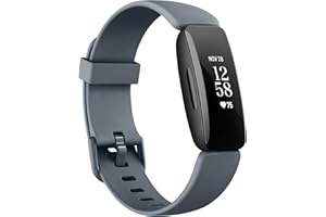 Amzpas Bracelet Compatible pour Fitbit Inspire 2 Seule Femmes Hommes, Silicone Bracelet de Remplacement avec Fitbit Inspire 2 (5.1''-8.1'', Slate)