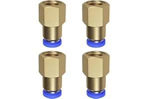 Okaywork 4pcs raccord rapide air comprimé enfichables avec filetage interne 1/8" à 8 mm connecteur rapide connecteur raccord pneumatique connecteur pneumatique droit 8 mm, connecteur à couplage rapide