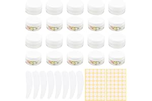 SGEHAI contenitori per cosmetici,vasetti cosmetici,barattolini plastica piccoli con tappo contenitori piccoli per creme,vuoti contenitori piccoli per creme (Bianco -5g-73 pezzi)