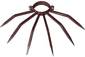 GIORDANO SHOP Dissuasore Antifurto con Punte in Acciaio per Pluviali Tubi Esterni Ø100 mm Marrone