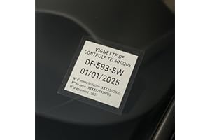 Idée Pro Mobilité® – Lot de 4 Protections Vignette Assurance & Contrôle Technique – Film Transparent Adhésif Étanche 75x75 mm – Fabriqué en France