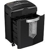 Bonsaii Paper Shredder 12 Sheets, 60 Min Continuous Operation | P-4 safety level, 5 &times; 12 mm cut and 16 L removable bin for co