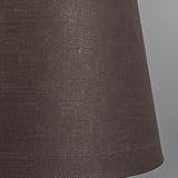 QAZQA Leinen Lampenschirm 20cm rund DS E27 leinen braun , Rund konisch Schirm Pendelleuchte, Schirm Stehleuchte, - 6