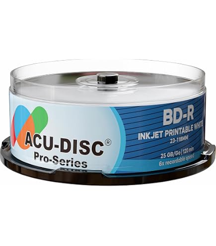 TDK Blu-ray Disc 50 Spindle - 25GB 4X BD-R - Printable : Amazon.co