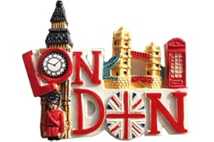 MUYU CRAFT 3D Londres Inglaterra Reino Unido imán de nevera viaje recuerdo magnético adhesivo pintado a mano