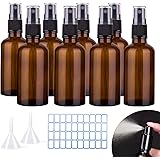 Sprühflaschen Glas 8 pcs Braunglasflaschen Ätherisches Öl Flaschen Set für Tragbare Kosmetik Zerstäuberflasche,Make-up, Wasse