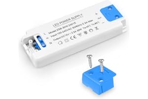 DDLISU Transformador LED 30W, 12V 1.5A 240V AC a 12V DC de voltaje constante, bajo voltaje para halógeno LED G4 MR16 GU5.3