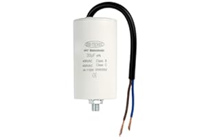 EDI-TRONIC Kondensator rozruchowy kondensator silnikowy kondensator roboczy kabel 20µF 450 V