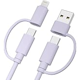 Elebase iPhone 18 17 Pro Max Charging Cable, 4 in 1 Multi Cable Charger 2M | Multiple Lanyard with USB A/Lightning Fast Charg