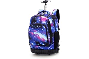 BOZONLI Torby Szkolne na Kółkach dla Chłopców Dziewcząt, Plecaki Dziecięce Plecak na Kółkach, Odpinany Plecak na Kółkach Dla Uczniów