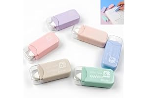 Uncle Yang Kleberoller 6 Stück – Doppelseitiges Klebeband 6mm x 6m, Selbstklebend, für Scrapbooking, Basteln, Schule, Fotoalben, Karten